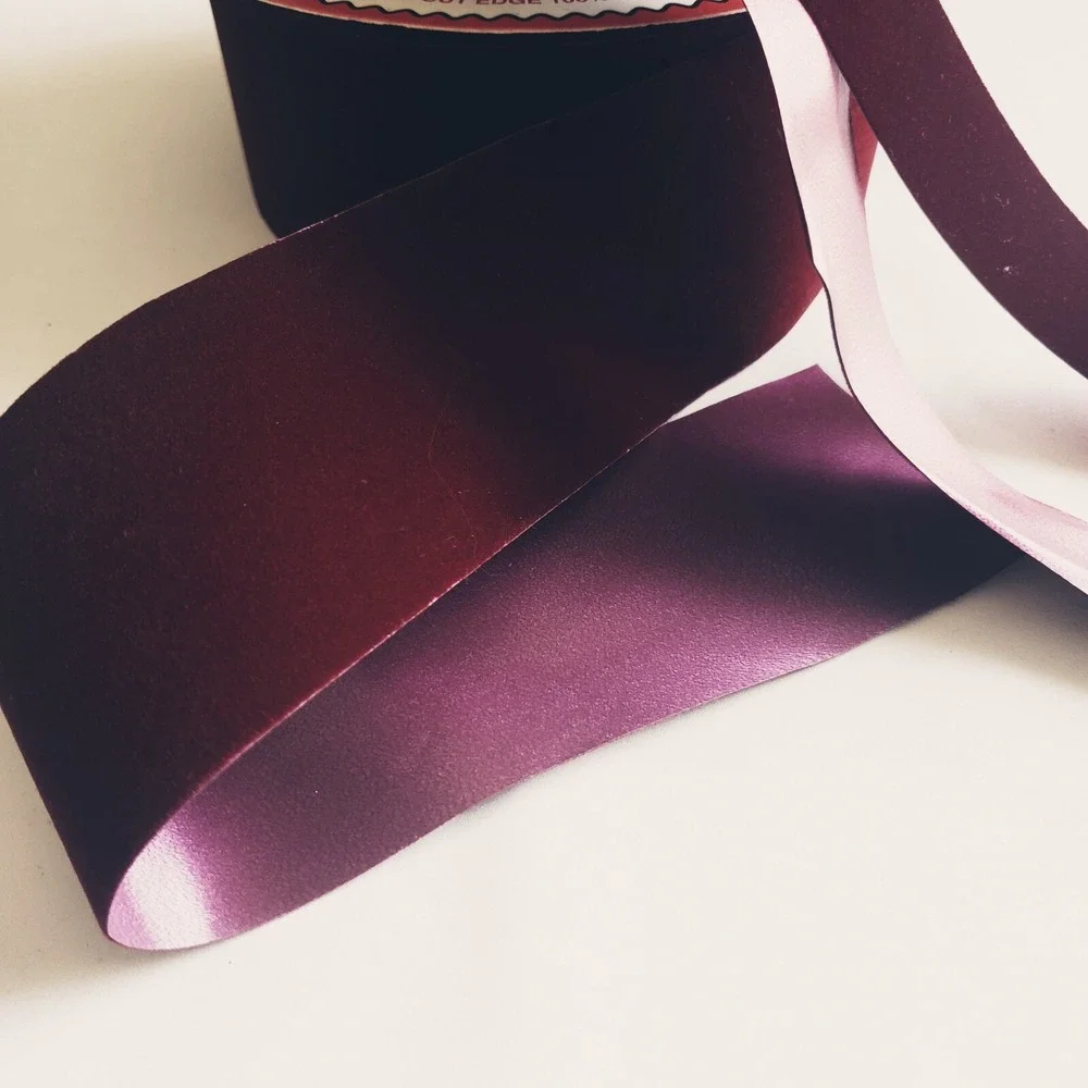 Vel-Touch Vintage Velvet Ribbon Spools Red Burgundy Wine 1 1/4